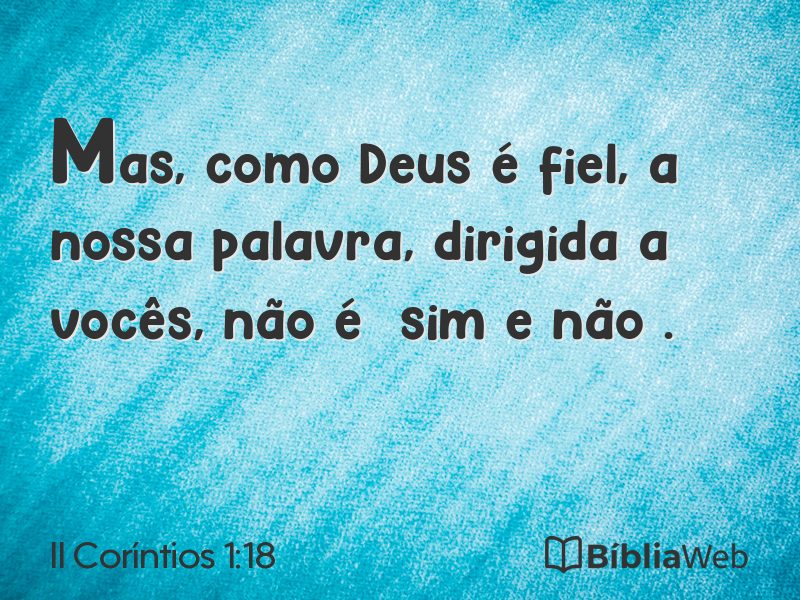 II Coríntios 1:18 em imagem para compartilhar