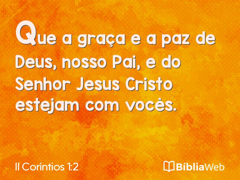 II Coríntios 1:2 em imagem para compartilhar