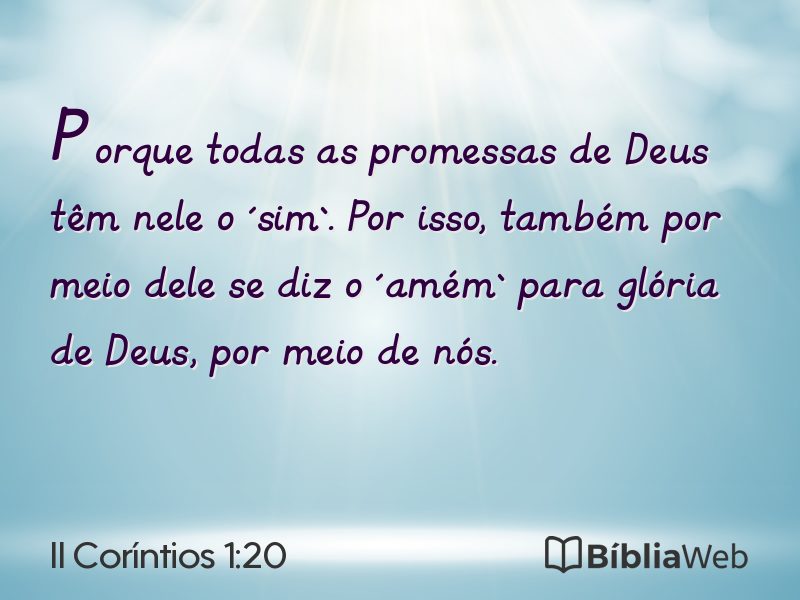 II Coríntios 1:20 em imagem para compartilhar