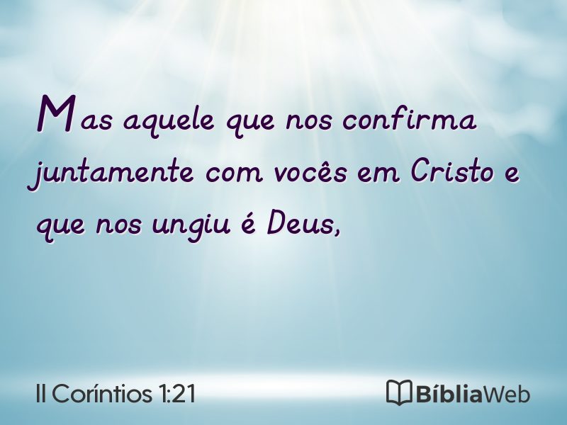 II Coríntios 1:21 em imagem para compartilhar