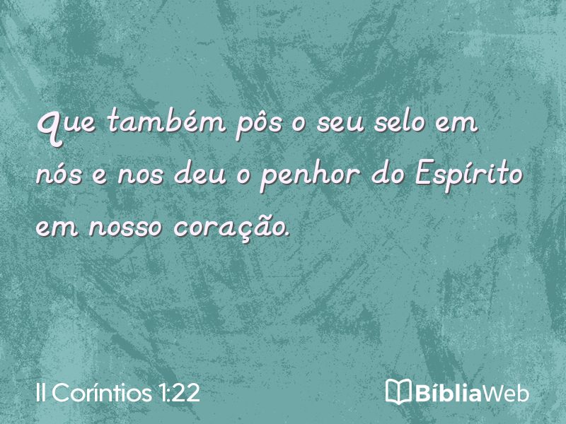 II Coríntios 1:22 em imagem para compartilhar