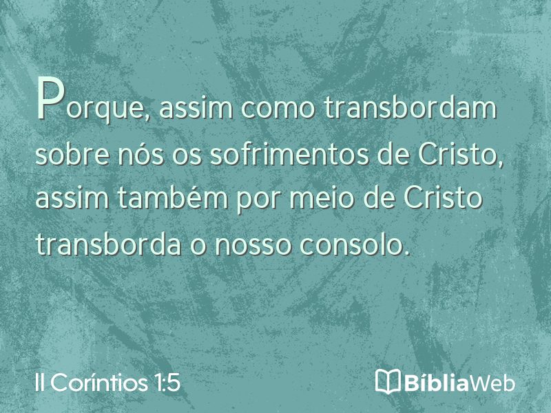 II Coríntios 1:5 em imagem para compartilhar