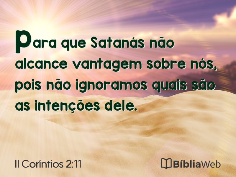 II Coríntios 2:11 em imagem para compartilhar