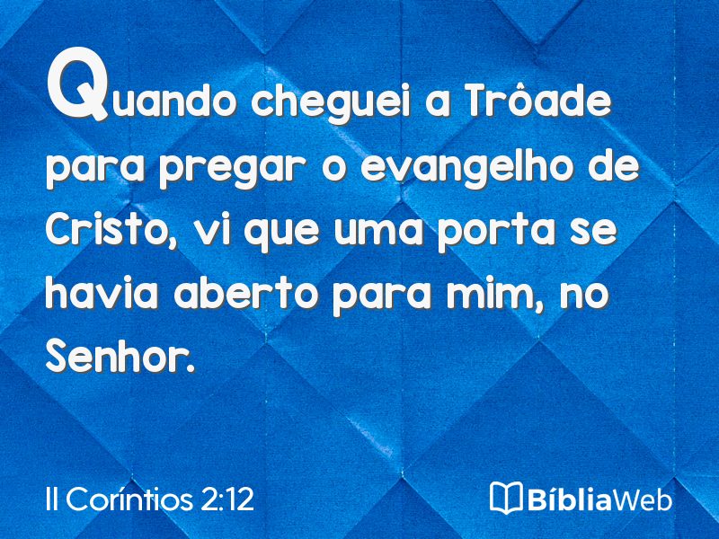 II Coríntios 2:12 em imagem para compartilhar