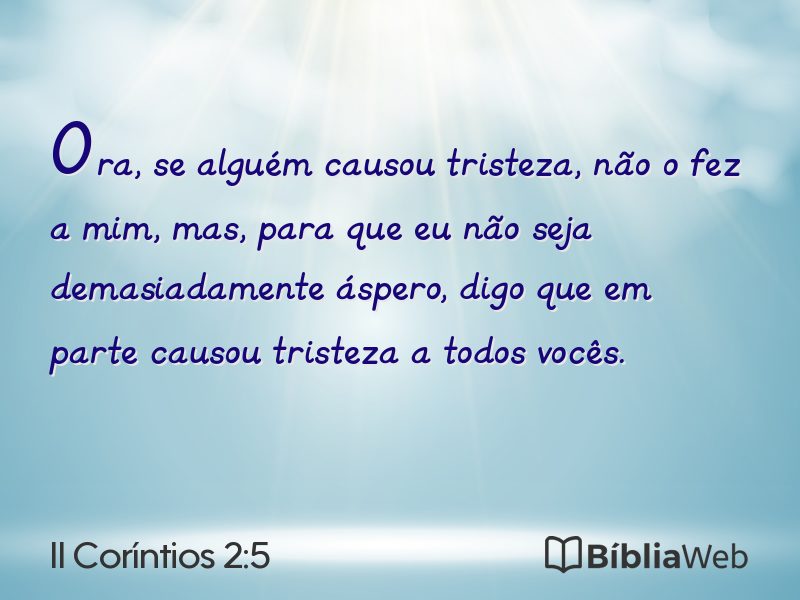 II Coríntios 2:5 em imagem para compartilhar