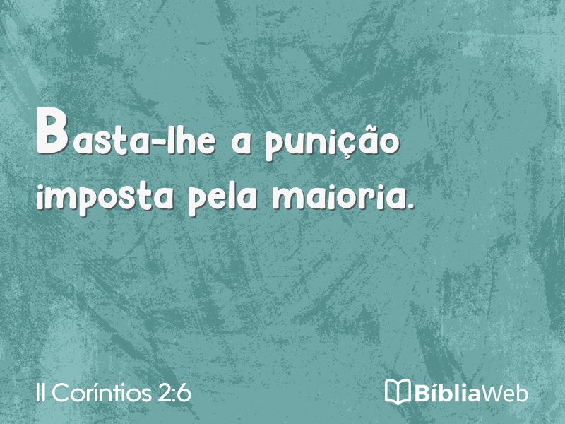II Coríntios 2:6 em imagem para compartilhar