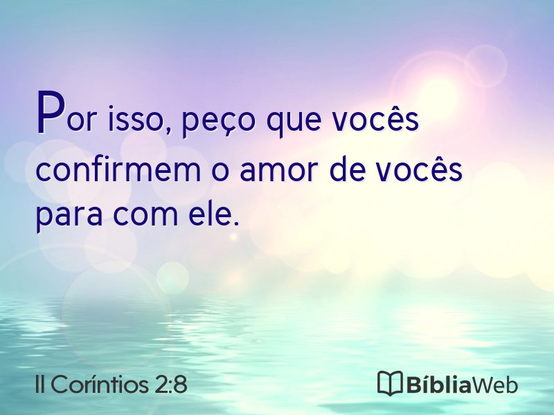 II Coríntios 2:8 em imagem para compartilhar