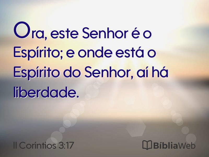 II Coríntios 3:17 em imagem para compartilhar