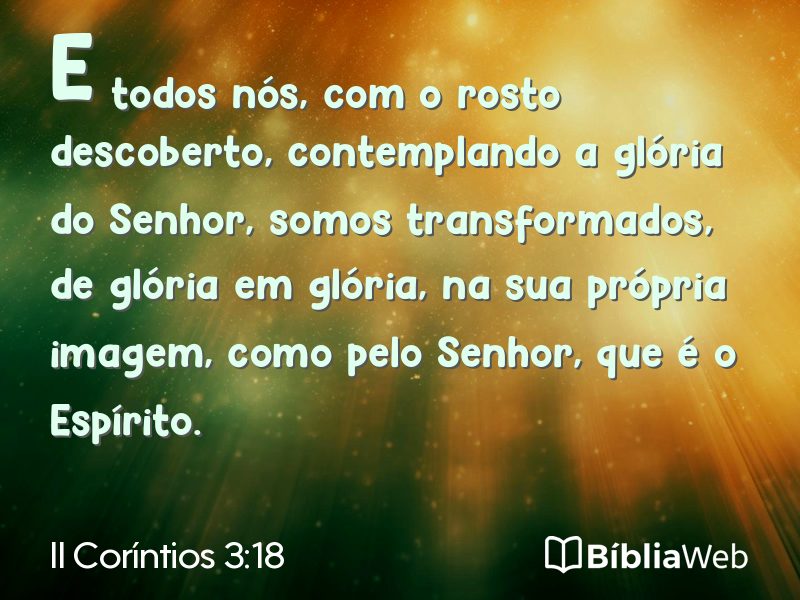 II Coríntios 3:18 em imagem para compartilhar