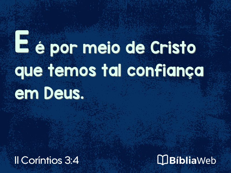 II Coríntios 3:4 em imagem para compartilhar