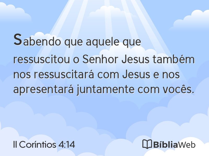 II Coríntios 4:14 em imagem para compartilhar