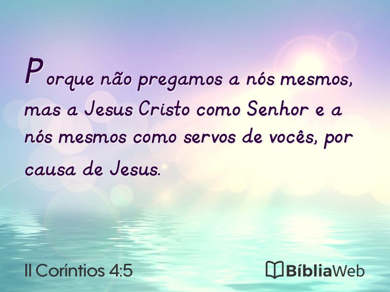 II Coríntios 4:5 em imagem para compartilhar