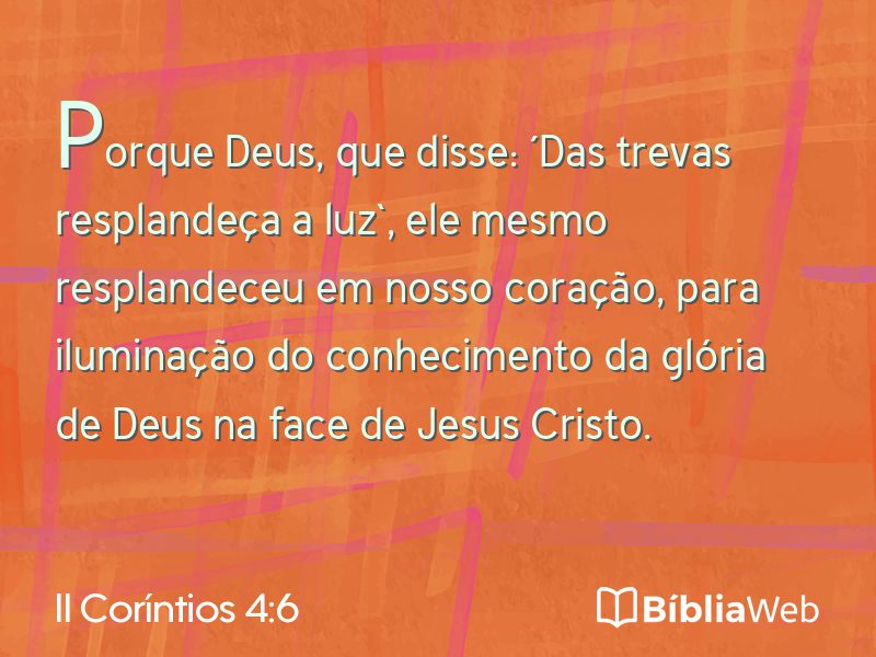 II Coríntios 4:6 em imagem para compartilhar