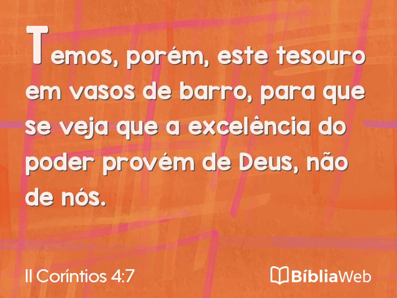 II Coríntios 4:7 em imagem para compartilhar