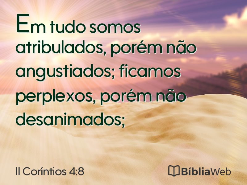 II Coríntios 4:8 em imagem para compartilhar
