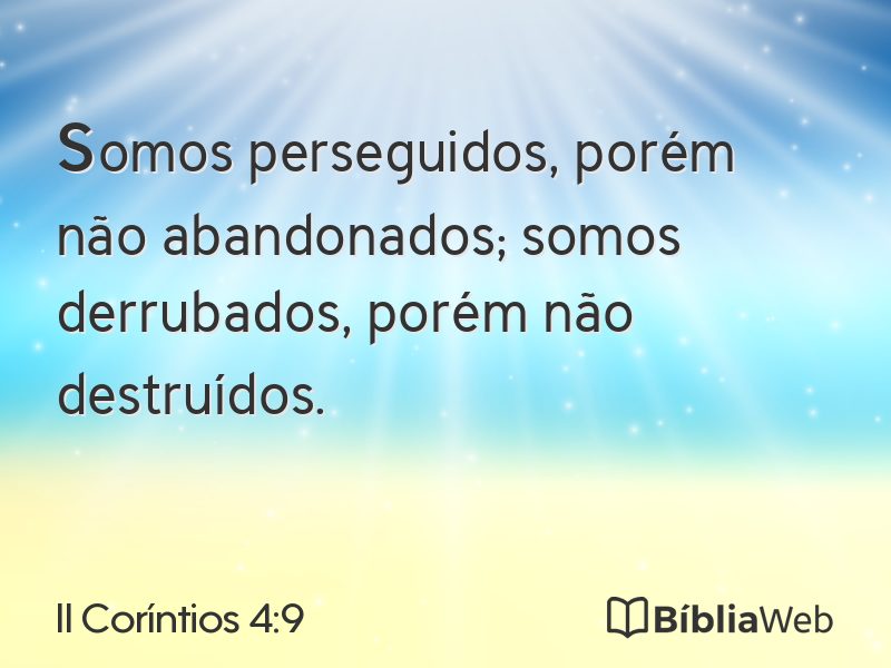 II Coríntios 4:9 em imagem para compartilhar