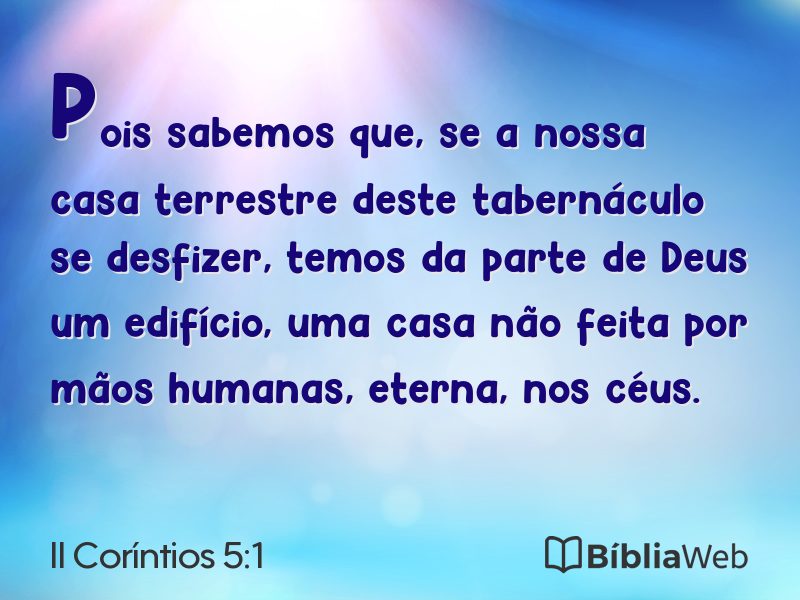 II Coríntios 5:1 em imagem para compartilhar