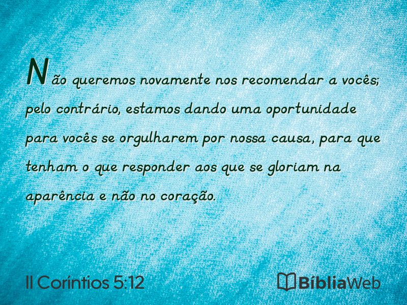 II Coríntios 5:12 em imagem para compartilhar
