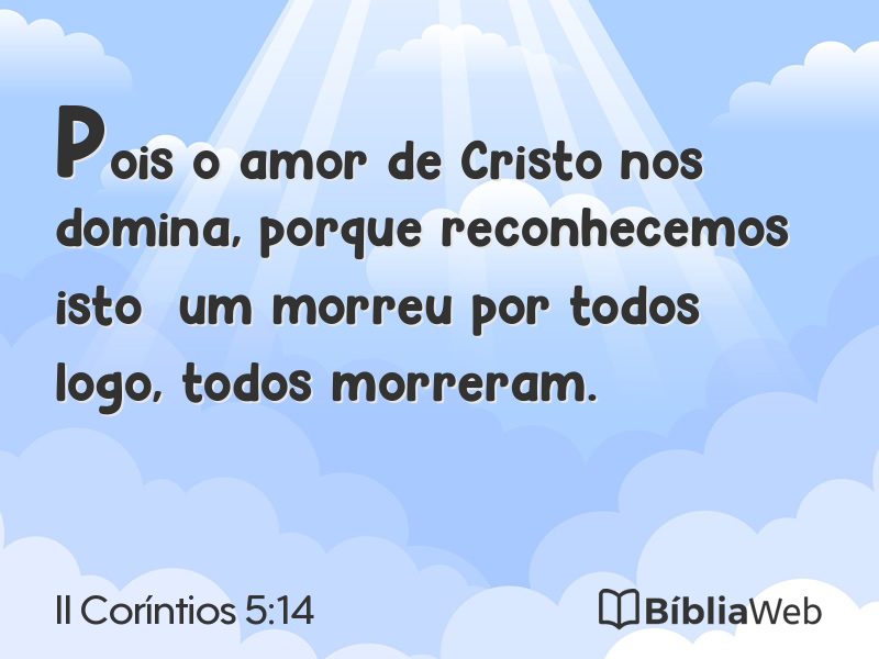II Coríntios 5:14 em imagem para compartilhar