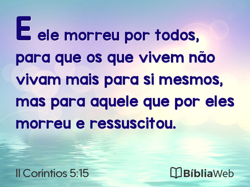 II Coríntios 5:15 em imagem para compartilhar