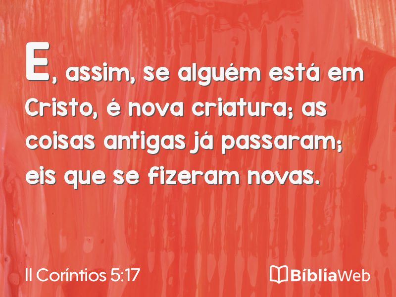 II Coríntios 5:17 em imagem para compartilhar