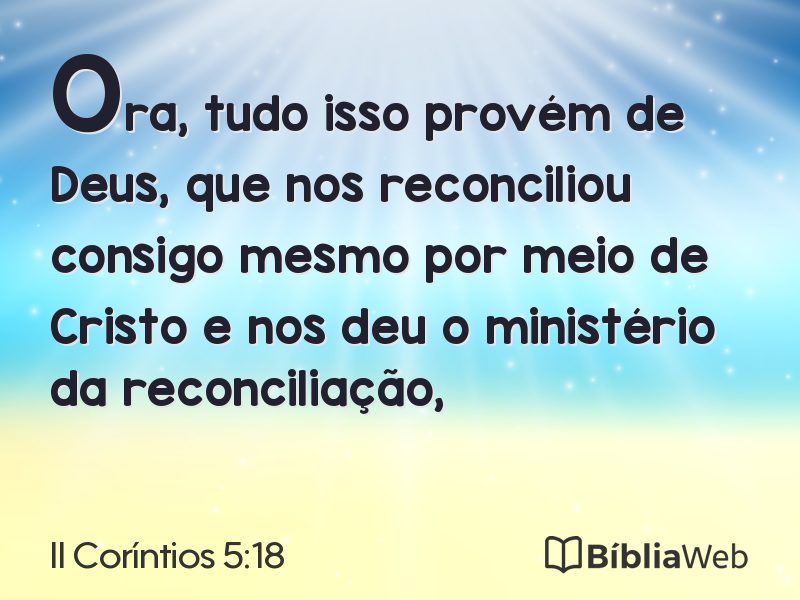 II Coríntios 5:18 em imagem para compartilhar