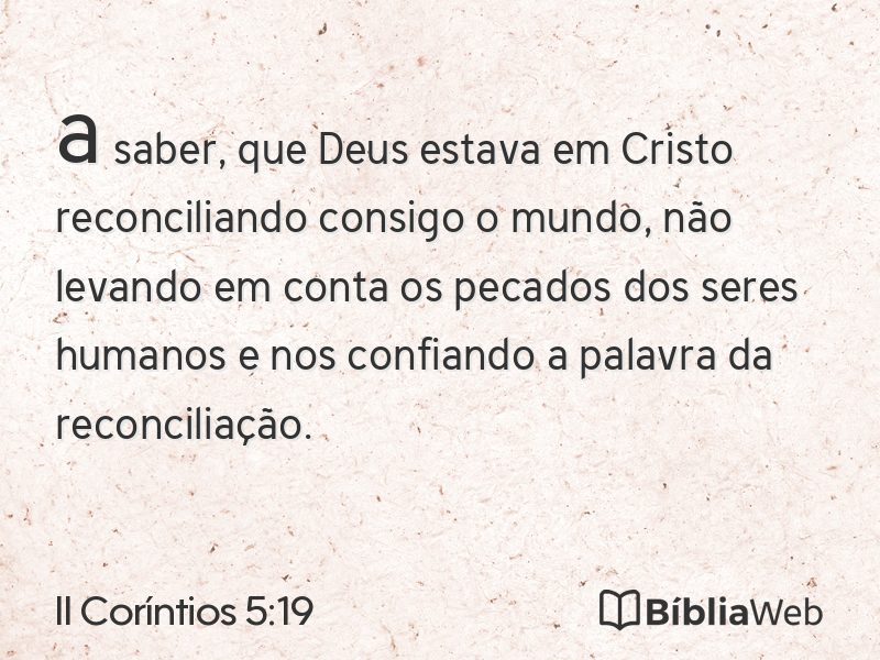 II Coríntios 5:19 em imagem para compartilhar