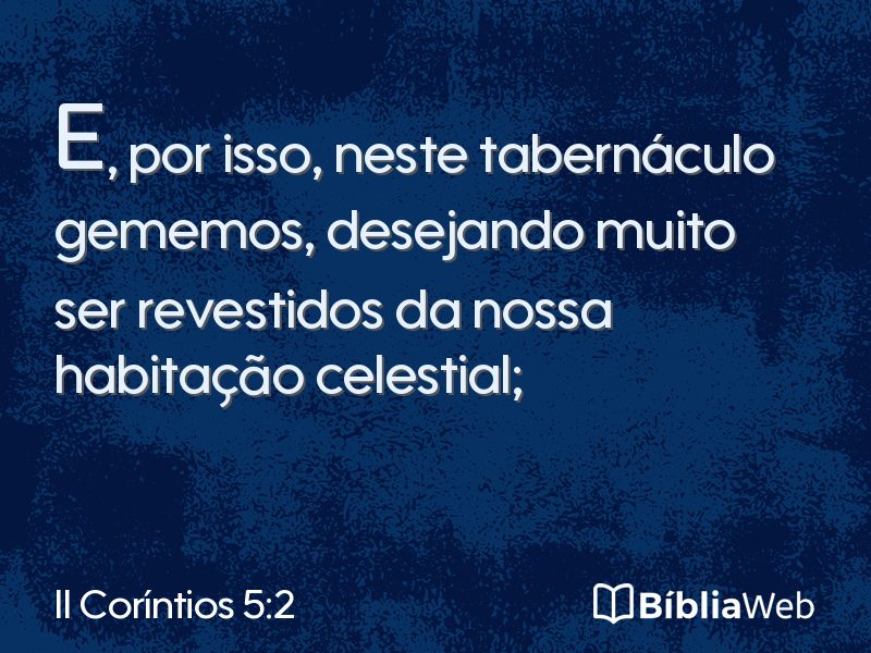 II Coríntios 5:2 em imagem para compartilhar