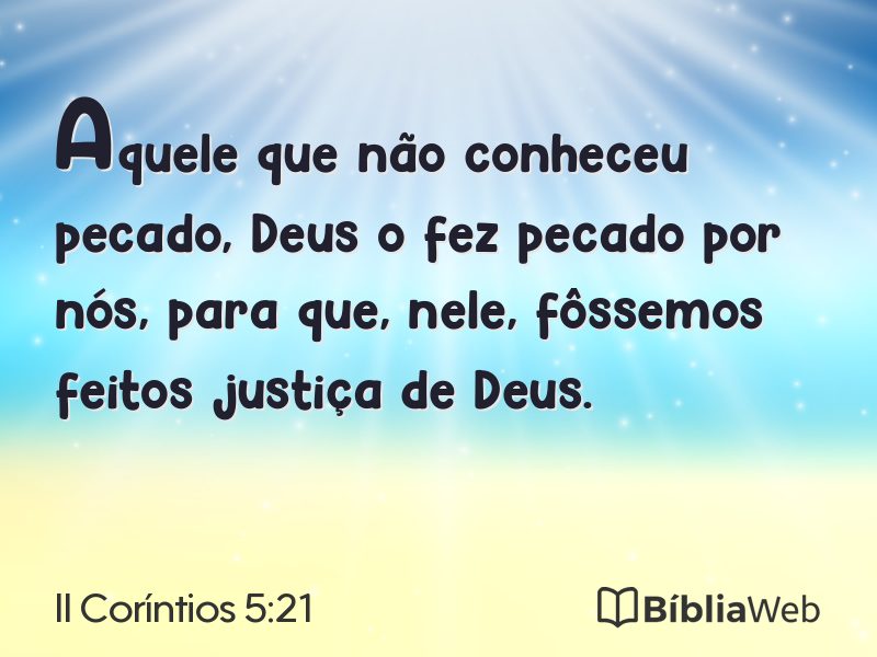 II Coríntios 5:21 em imagem para compartilhar