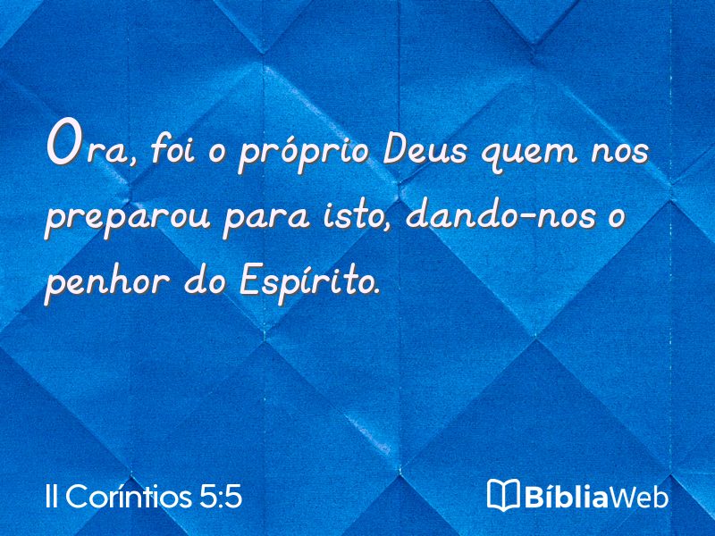 II Coríntios 5:5 em imagem para compartilhar
