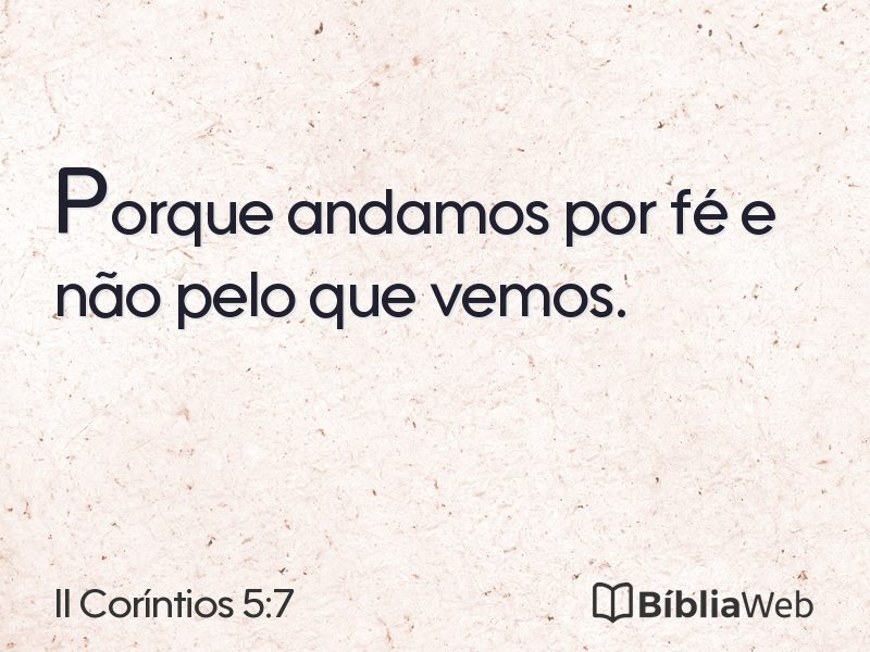 II Coríntios 5:7 em imagem para compartilhar