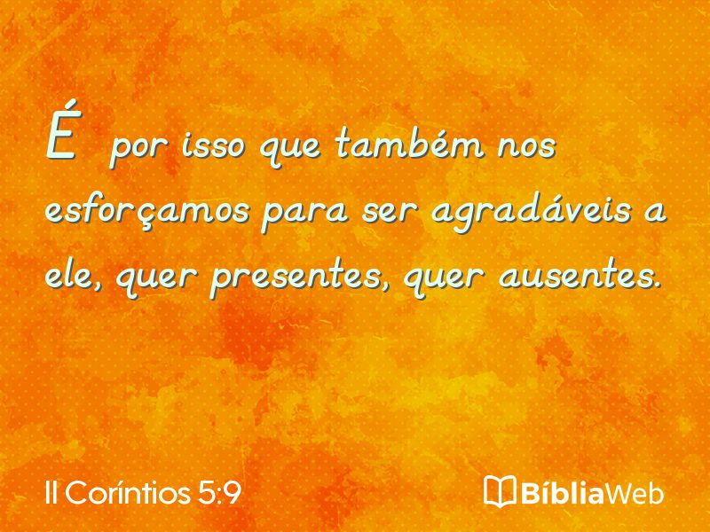 II Coríntios 5:9 em imagem para compartilhar