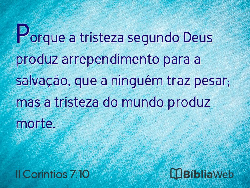 II Coríntios 7:10 em imagem para compartilhar