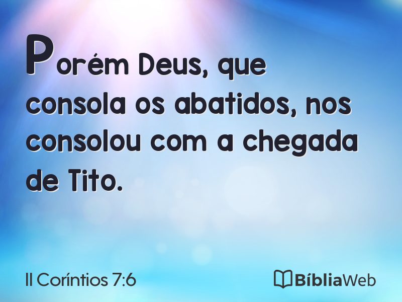 II Coríntios 7:6 em imagem para compartilhar