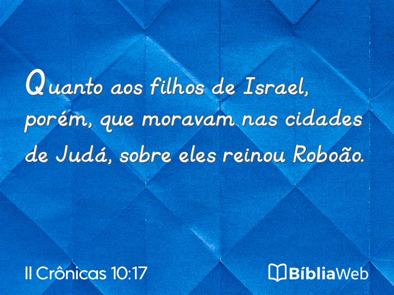 II Crônicas 10:17 em imagem para compartilhar