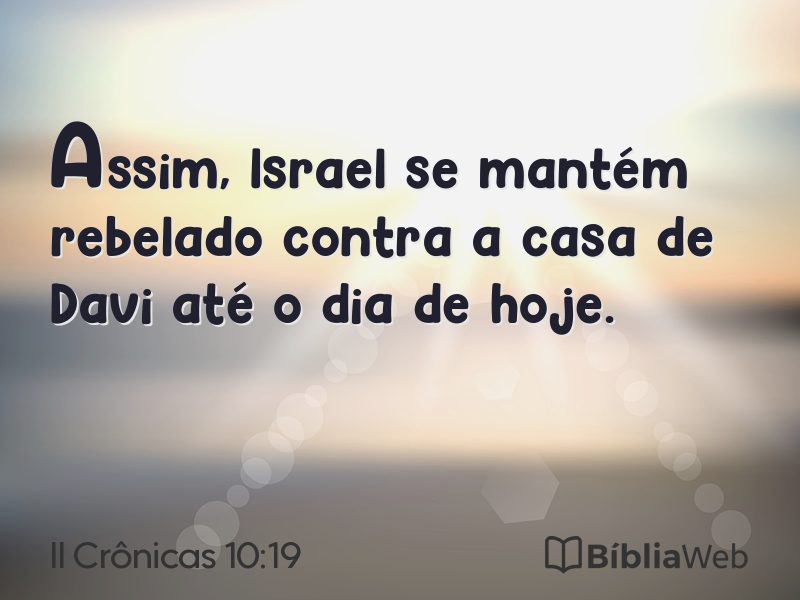 II Crônicas 10:19 em imagem para compartilhar