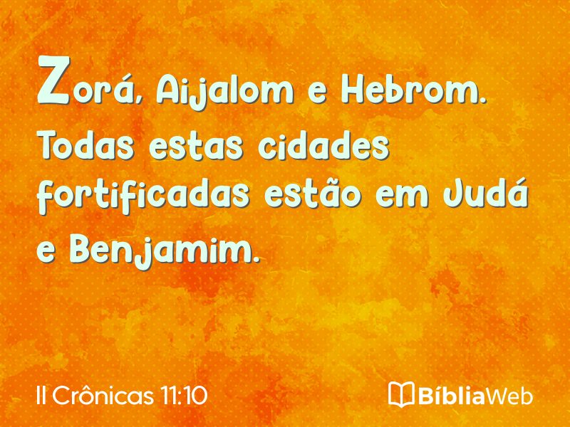 II Crônicas 11:10 em imagem para compartilhar