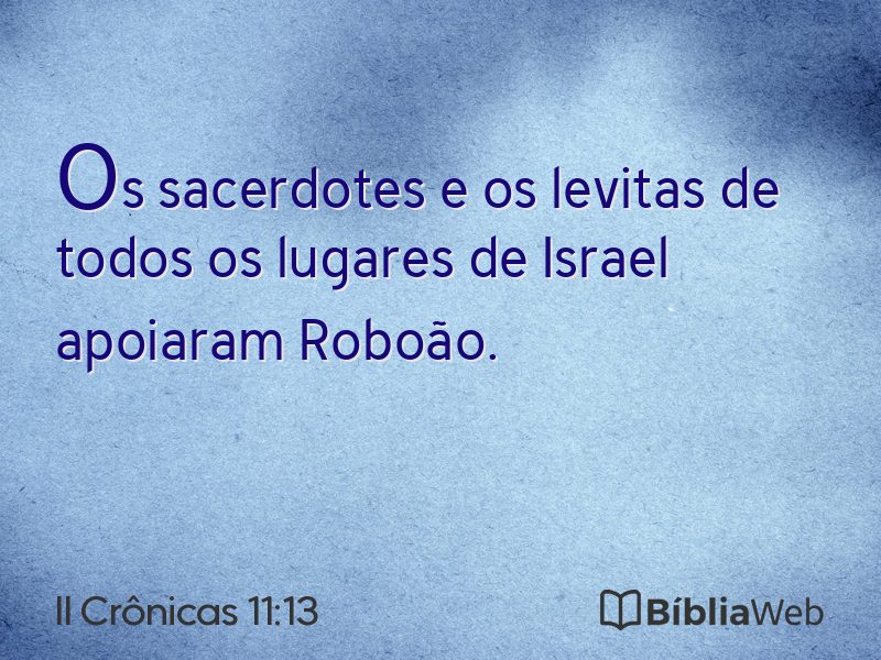 II Crônicas 11:13 em imagem para compartilhar