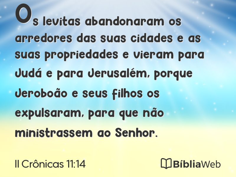 II Crônicas 11:14 em imagem para compartilhar