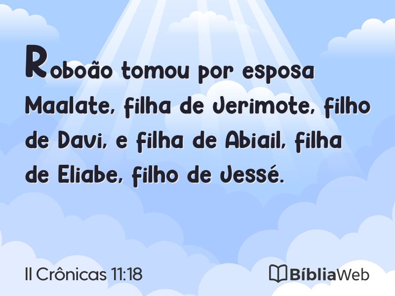 II Crônicas 11:18 em imagem para compartilhar