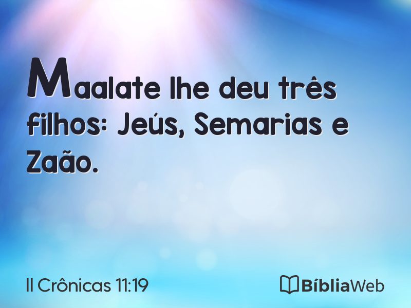 II Crônicas 11:19 em imagem para compartilhar
