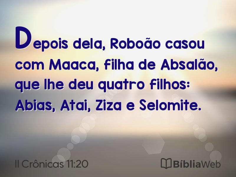 II Crônicas 11:20 em imagem para compartilhar