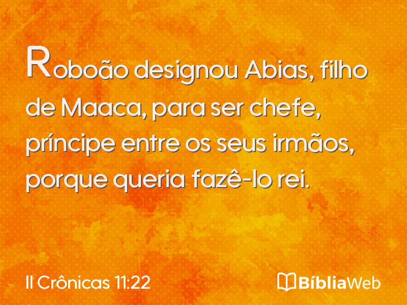 II Crônicas 11:22 em imagem para compartilhar
