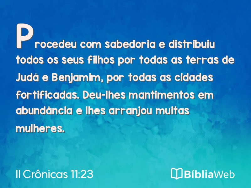 II Crônicas 11:23 em imagem para compartilhar