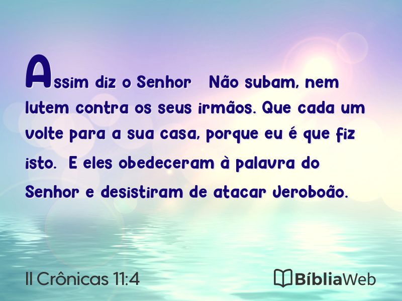 II Crônicas 11:4 em imagem para compartilhar