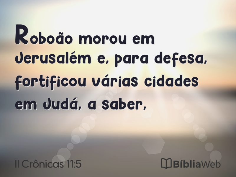 II Crônicas 11:5 em imagem para compartilhar