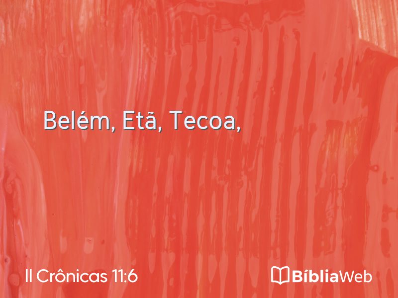 II Crônicas 11:6 em imagem para compartilhar