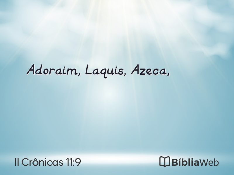 II Crônicas 11:9 em imagem para compartilhar