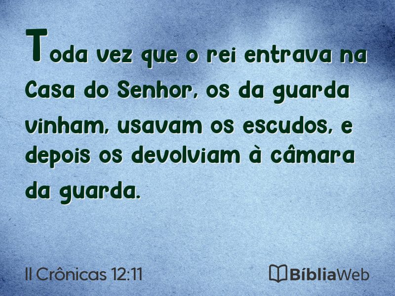 II Crônicas 12:11 em imagem para compartilhar