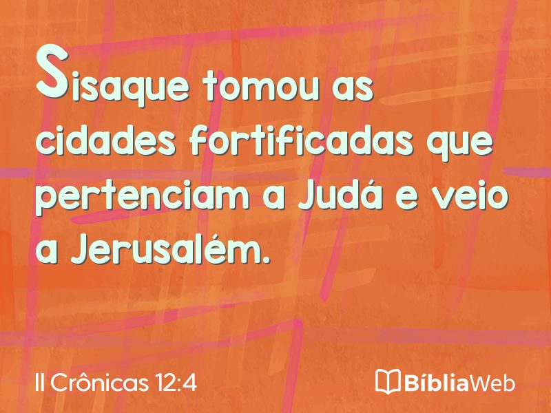 II Crônicas 12:4 em imagem para compartilhar